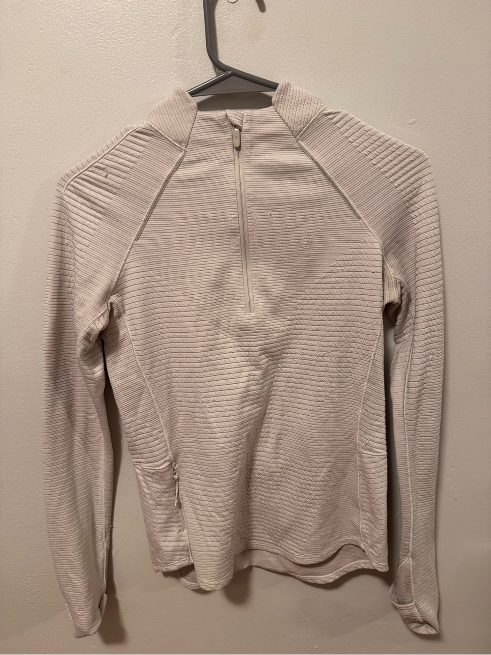 lululemon athletica Cream Quarter-Zip Ribbed Pullover